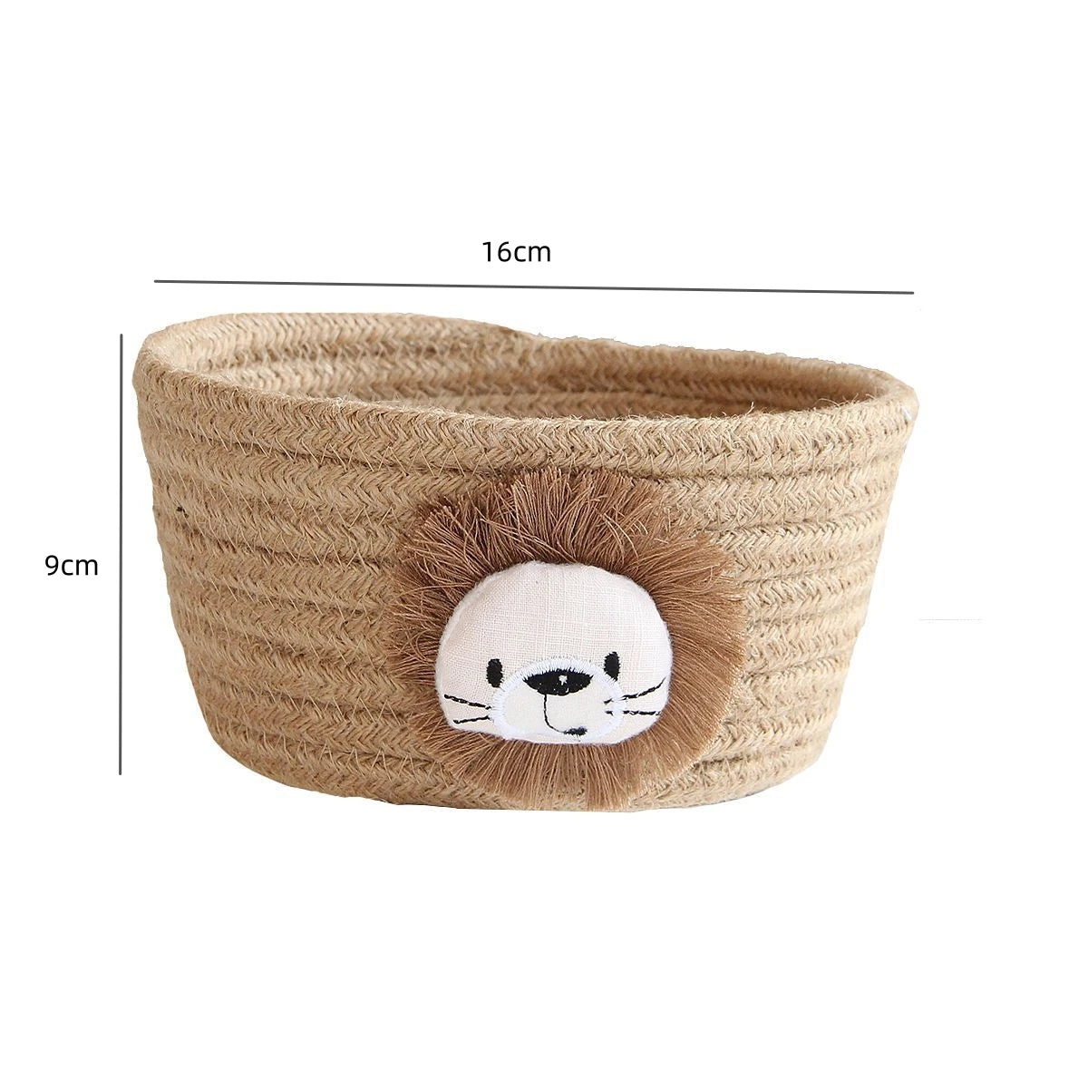 Handwoven Animal Storage Basket | Cute Nursery Toy & Organiser Basket