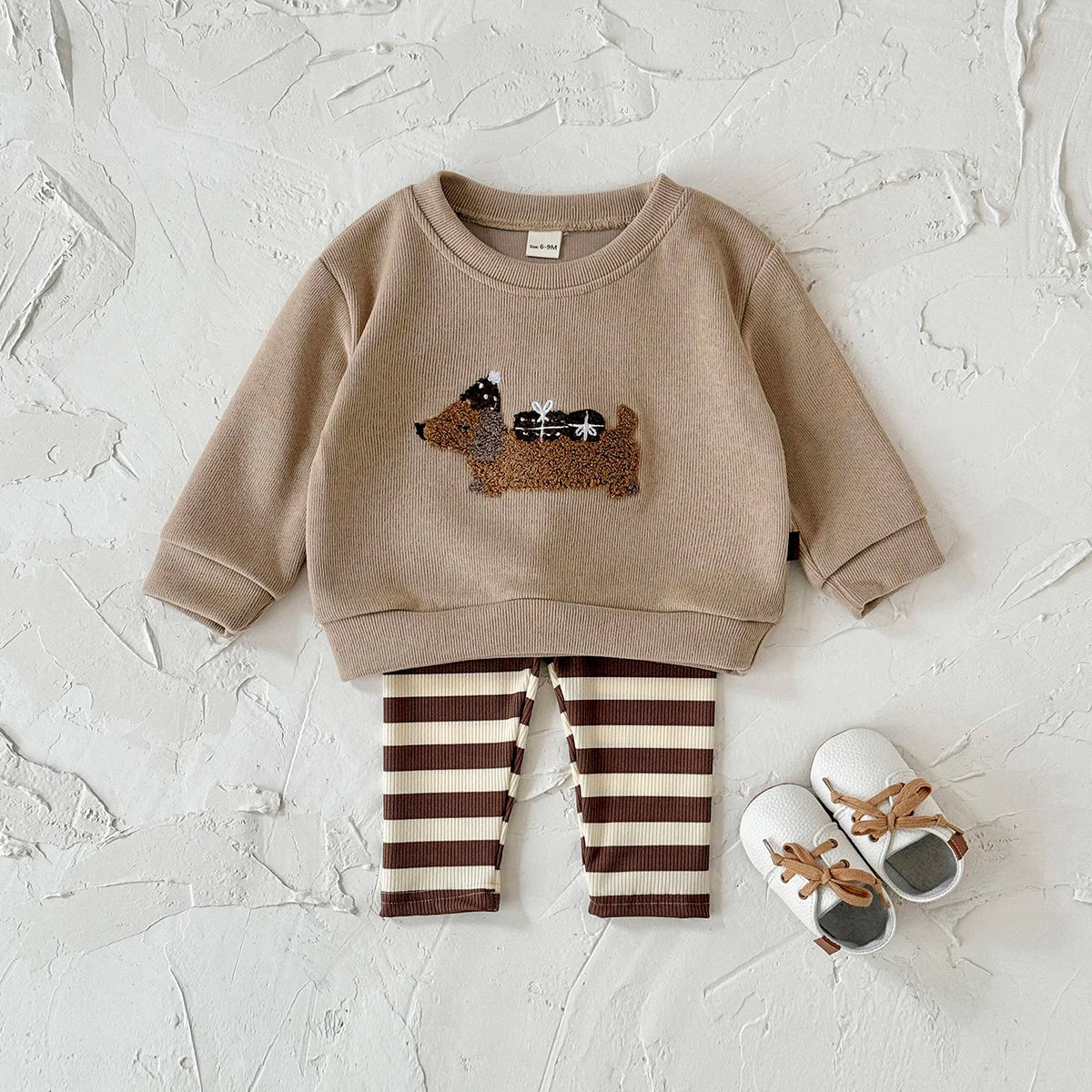 Puppy Knit Lounge Set | 2-Piece Baby Outfit