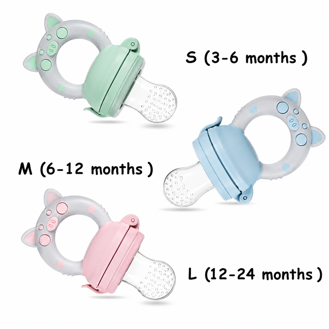 Silicone Baby Fruit Feeder & Teether | Safe Weaning Pacifier for Fresh & Frozen Food