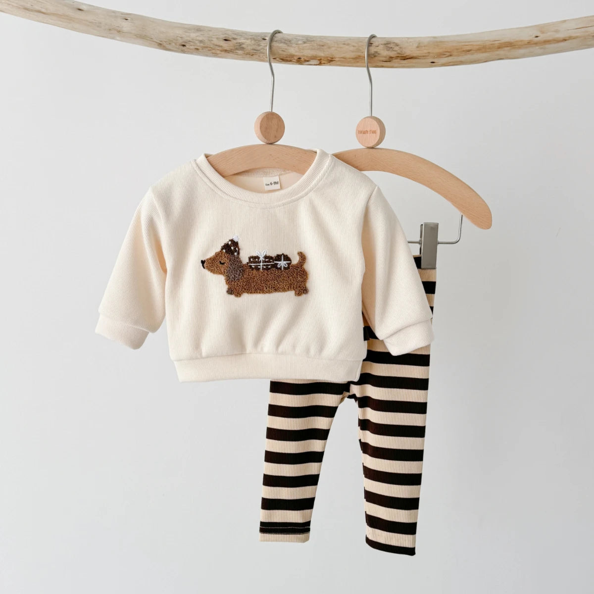 Puppy Knit Lounge Set | 2-Piece Baby Outfit