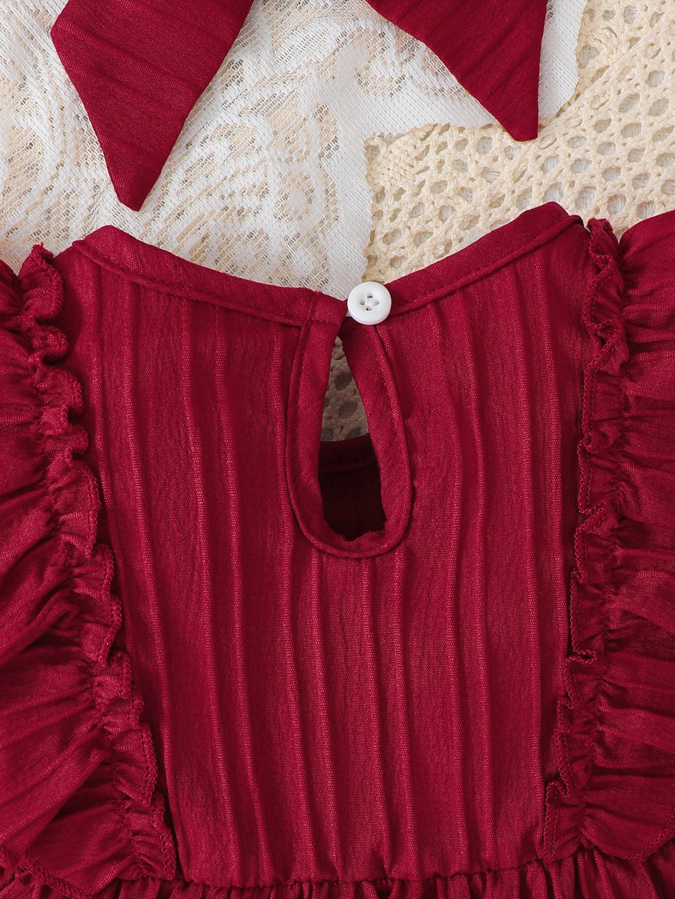 Scarlett Bow Pleated Baby Girl Dress & Headband Set