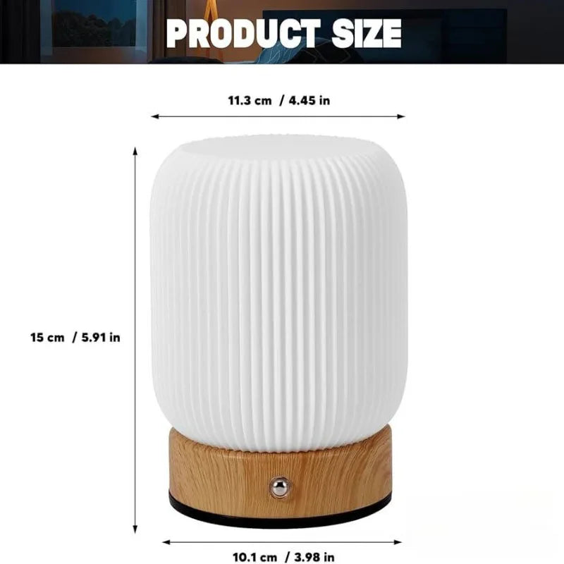 Rechargeable Touch Night Light – 3 Colour Dimmable Bedside Lamp