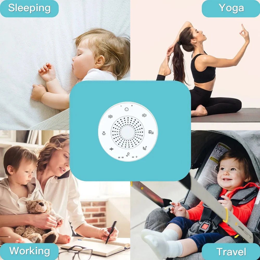 Portable Baby White Noise Machine | 15 Soothing Sounds & Lullabies