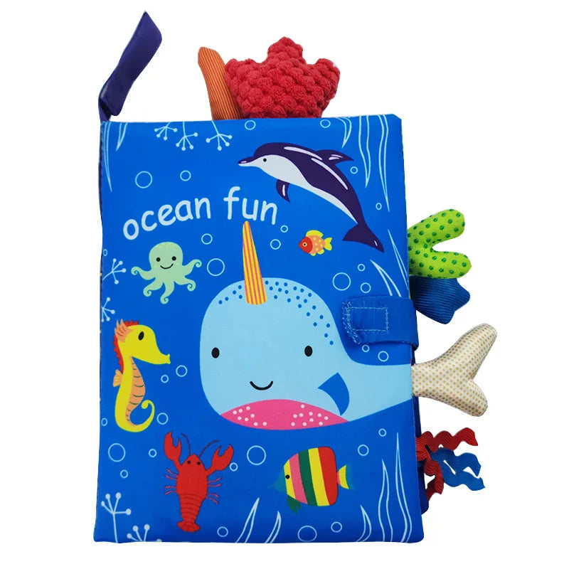 Sensory Baby Cloth Book | Soft Crinkle & Touch-and-Feel Learning Toy