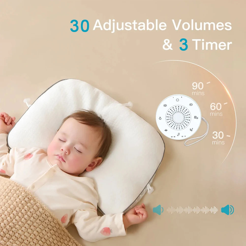 Portable Baby White Noise Machine | 15 Soothing Sounds & Lullabies