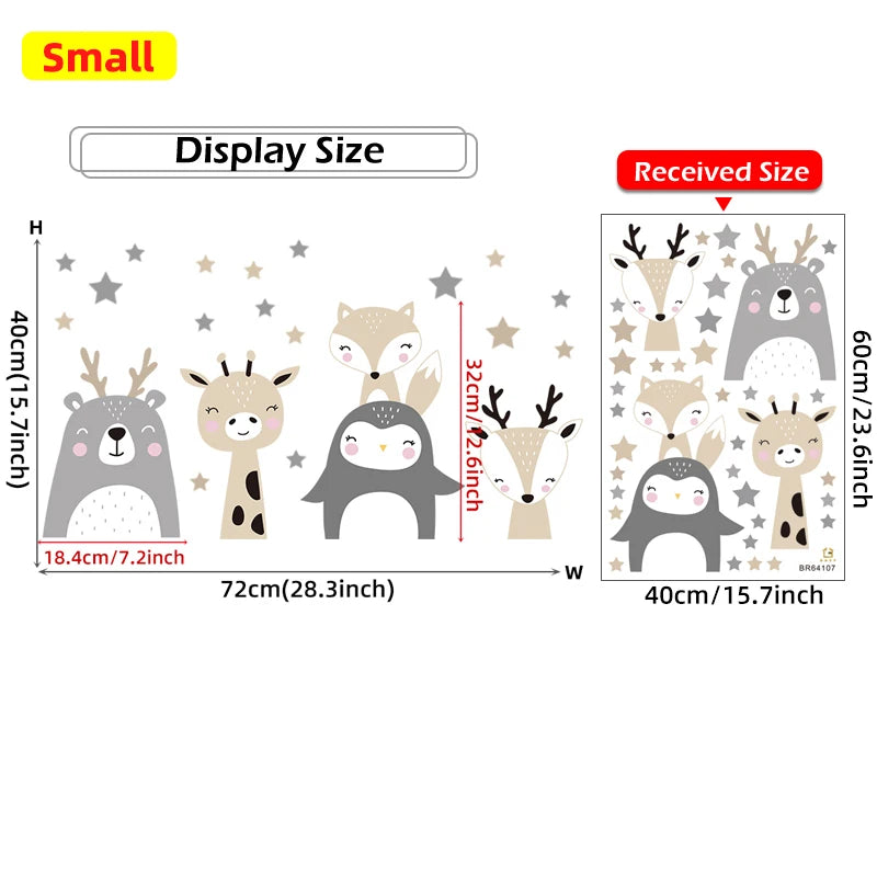 Woodland Animal Nursery Wall Stickers | Removable Baby Room Decals