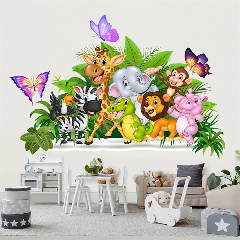 Forest Animal Nursery Wall Stickers | Removable Kids Room Wall Decals