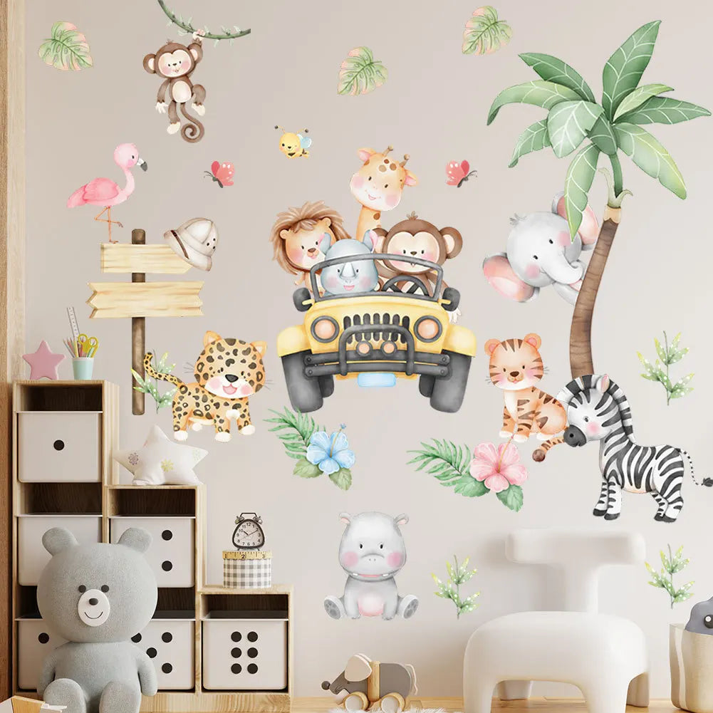Forest Animal Nursery Wall Stickers | Removable Kids Room Wall Decals