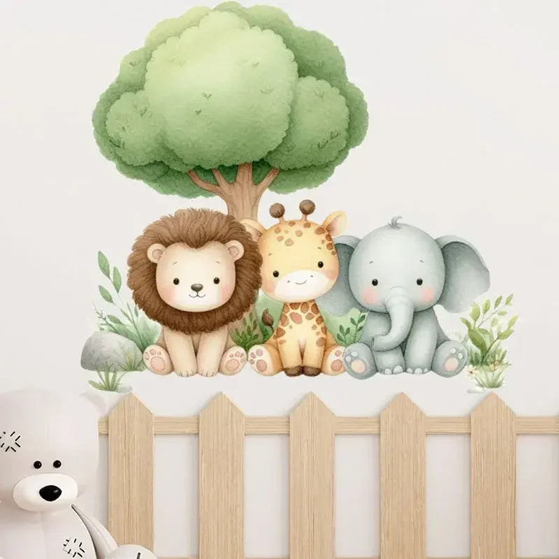 Forest Animal Nursery Wall Stickers | Removable Kids Room Wall Decals