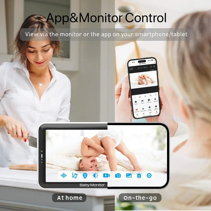 Smart HD Baby Monitor with 5” Display, App Control & Two-Way Audio