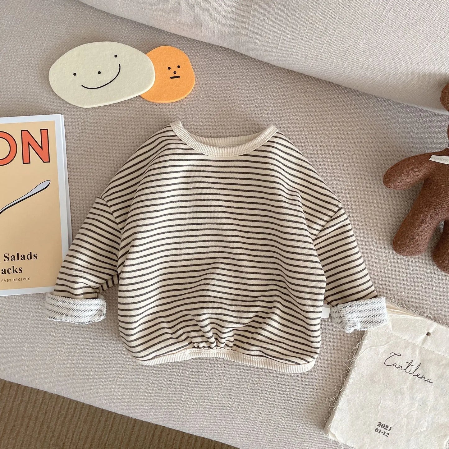 Classic Striped Kids Sweatshirt | Soft Long Sleeve Pullover