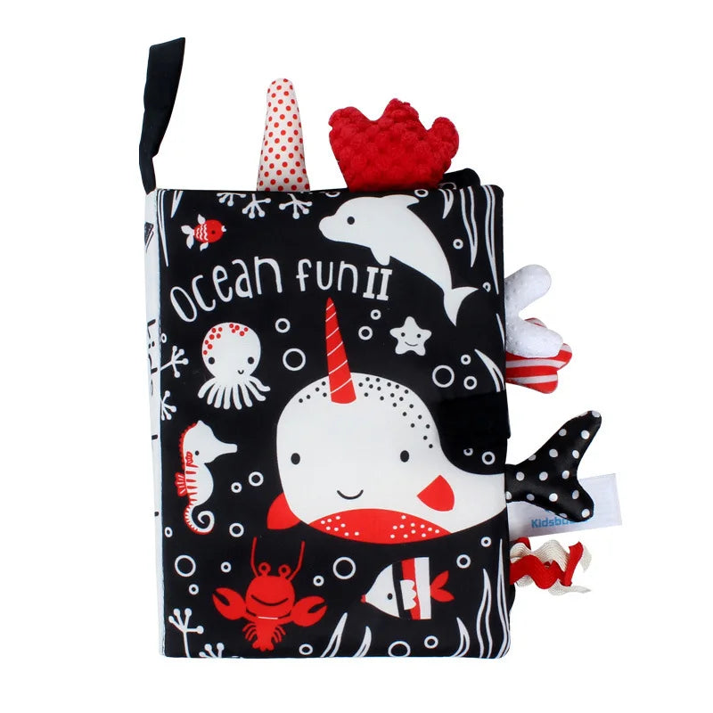 Sensory Baby Cloth Book | Soft Crinkle & Touch-and-Feel Learning Toy