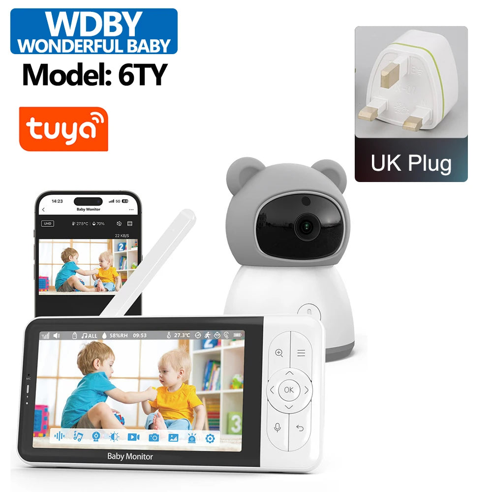 Smart HD Baby Monitor with 5” Display, App Control & Two-Way Audio