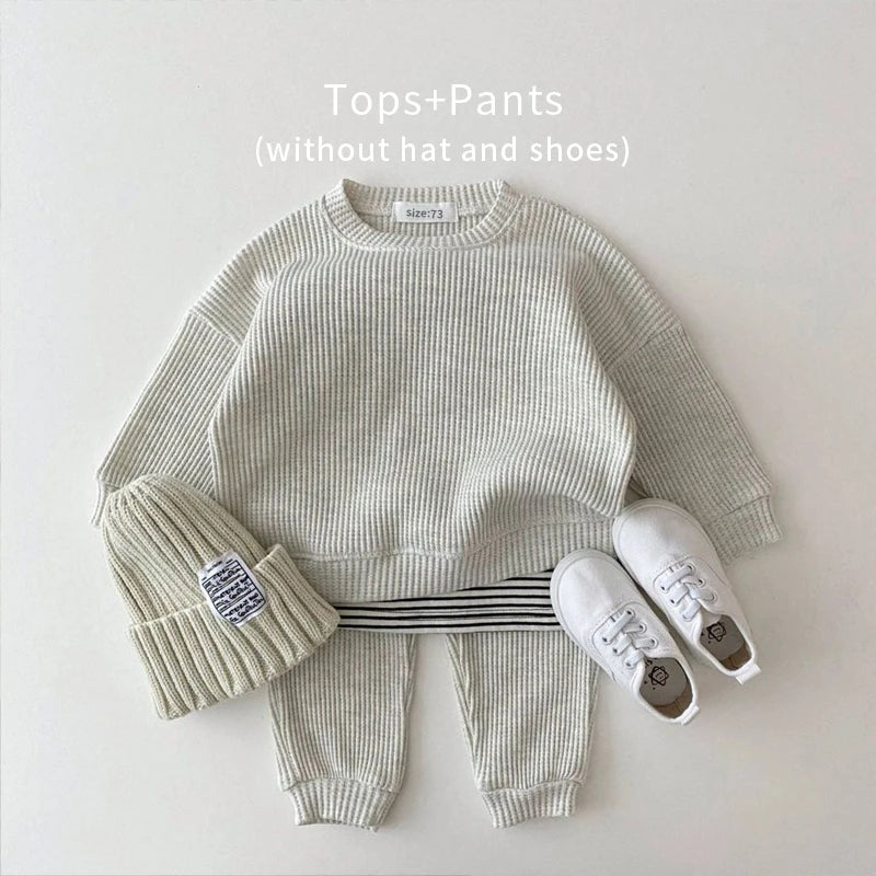 Waffle Knit Baby Lounge Set