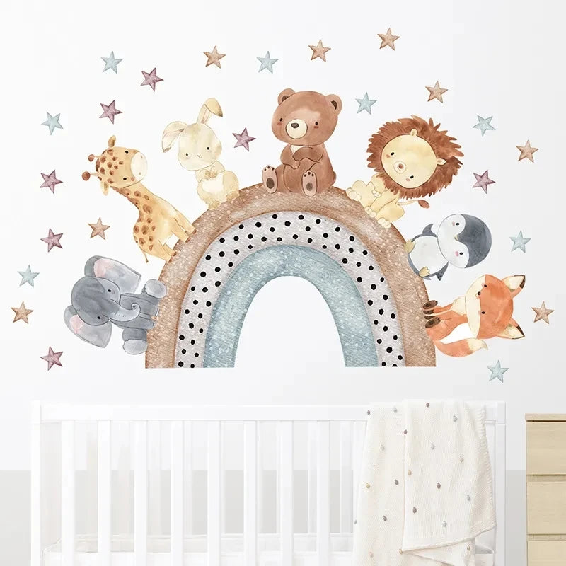 Forest Animal Nursery Wall Stickers | Removable Kids Room Wall Decals