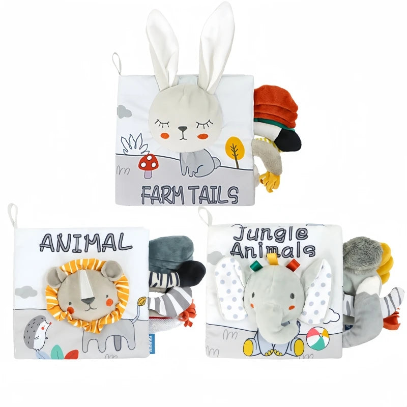 Sensory Baby Cloth Book | Soft Crinkle & Touch-and-Feel Learning Toy