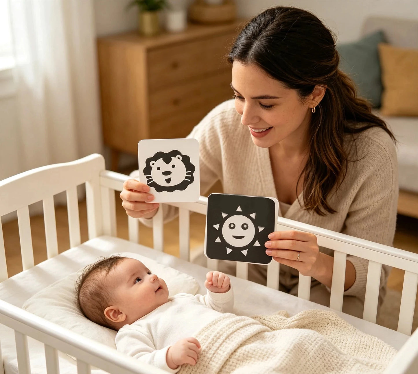 Baby Vision High Contrast Flash Cards | Newborn Sensory & Visual Development Set