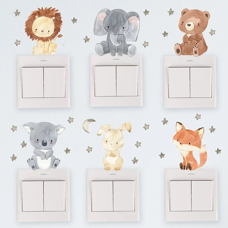 Forest Animal Nursery Wall Stickers | Removable Kids Room Wall Decals