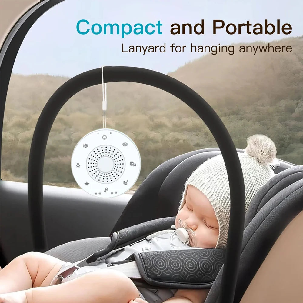 Portable Baby White Noise Machine | 15 Soothing Sounds & Lullabies