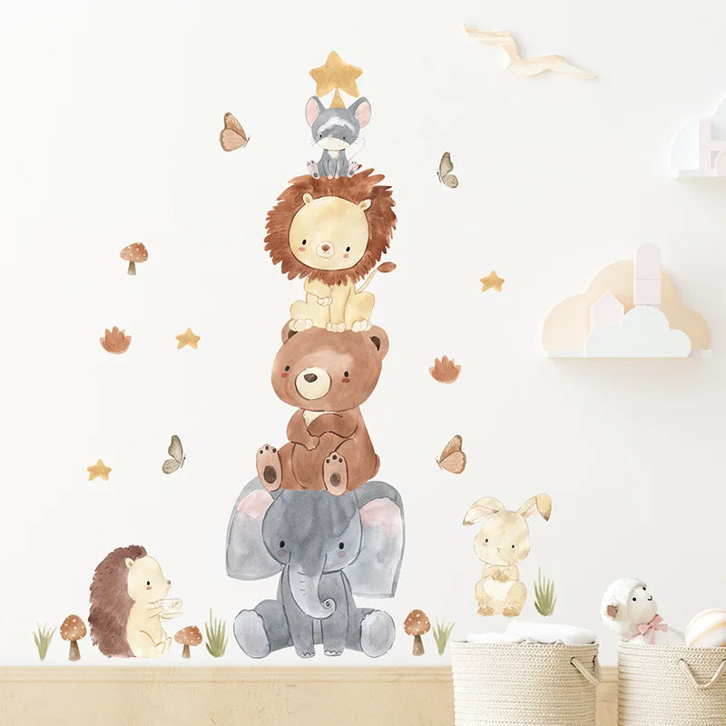 Forest Animal Nursery Wall Stickers | Removable Kids Room Wall Decals