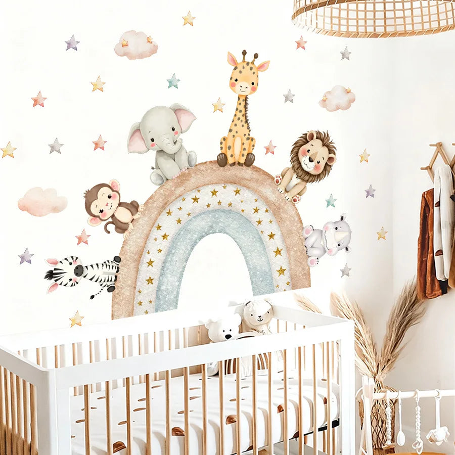 Forest Animal Nursery Wall Stickers | Removable Kids Room Wall Decals