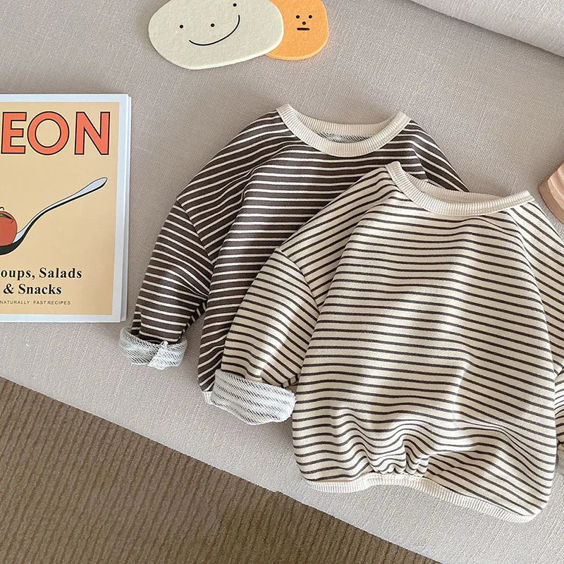 Classic Striped Kids Sweatshirt | Soft Long Sleeve Pullover
