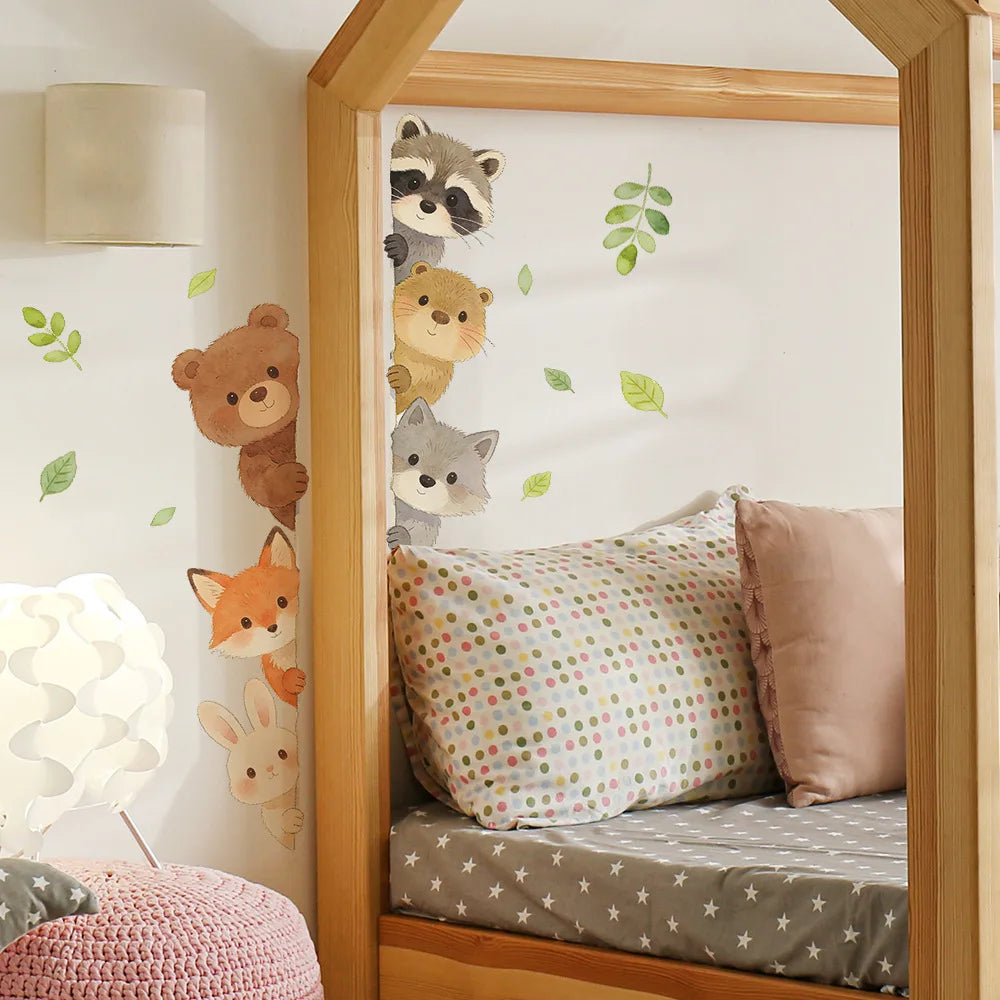 Forest Animal Nursery Wall Stickers | Removable Kids Room Wall Decals