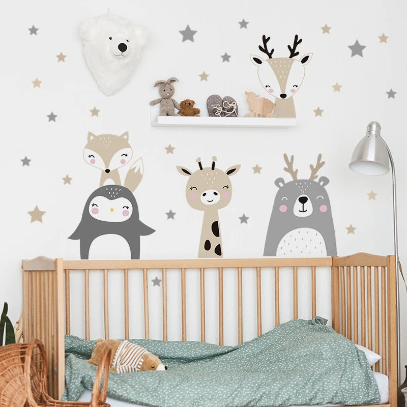 Woodland Animal Nursery Wall Stickers | Removable Baby Room Decals